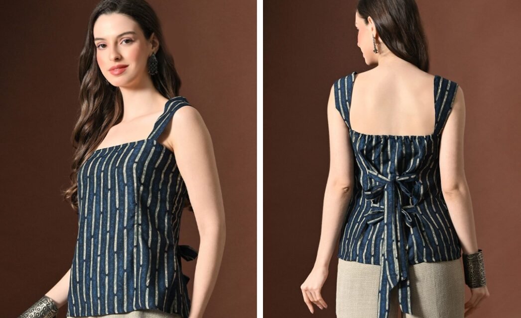 Anouk Rustic Printed Square Neck Kurti: A Perfect Blend of Elegance and Comfort